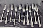Lenox Federal Platinum Stainless Set Of 10 Forks.. Fixed Price $70.00.