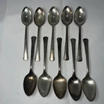 10 Spoons Del Mar 1881 Rogers Oneida Silverplate RG139 6". Fixed Price $27.99.