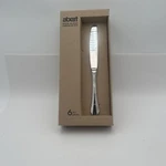 6 Piece Abert Inox Italy Stainless Flatware Knife Set Only. Fixed Price $28.00.