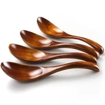 Soup Spoons Wooden 4 Pieces Japanese Style Lightweight Table Kitche. Fixed Price $21.55.