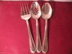 Serving Pieces Hampton Silversmiths HSV133 Stainless Flatware Spoons Fork. Fixed Price $28.69.