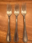 (3) Towle Beaded Antique 18/8 Stainless Germany Salad Forks 7 1/4. Fixed Price $30.00.
