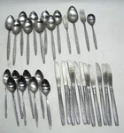 34 Pieces Orleans ORL45 Stainless Flatware Korea Mcm. Fixed Price $99.95.