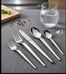 Retroneu Contour 80 Pc Silverware 5 Service For 16 - Mirror Finish Stainless. Fixed Price $149.00.