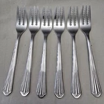 Set Of 6 Chefs 7 3/4" Spaghetti Forks - Nice Quality! Stainless. Fixed Price $19.99.