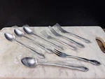 Customcraft Stainless CUS11 Monogram Iced Tea Spoons Cocktail Seafood Forks 8. Fixed Price $30.00.