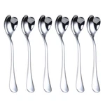 Set Of 6 4.9-INCH Heart Shaped 18/10 Stainless Steel Demitasse Espresso Spoons. Fixed Price $17.77.