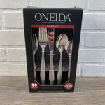 Oneida Everdale 20 Piece Flatware Set Stainless Steel Service For 4 New Box. Fixed Price $74.99.