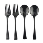 4-PIECES 18/10 Stainless Steel Big Service Fork And Spoon Flatware Set Mirror.... Fixed Price $30.69.