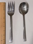 Oxford Hall Stainless Flatware- Salad Serving Set Very Rare OXH61 Pattern. Fixed Price $29.00.