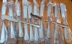 Winco -piece Victoria Butter Knives, 18-10 Stainless Steel 6 7/8" New. Fixed Price $12.00.