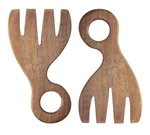 Bloomingville Acacia Wood Salad Servers Brown 7 Inch,. Fixed Price $28.42.