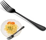 Black Dinner Forks Set, 8-PIECE Inches Food-grade Stainless Steel Silverware. Fixed Price $11.05.