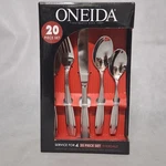 Oneida Everdale 20 Piece Flatware Set Stainless Steel Service For 4 New Box. Fixed Price $84.95.