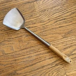 Tablecraft 32405 Wok Spatula With Bamboo Handle, 14.5-INCH, Stainless Steel. Fixed Price $18.50.
