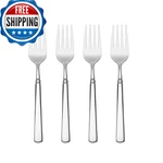 Oneida Silverware Set Easton Salad Forks Flatware Service 4, Mirror Finish. Fixed Price $74.81.