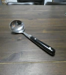 Lifetime Stainless Steel Black Plastic Handle Serving Spoon Gravy Ladle 7 1/8". Fixed Price $8.99.