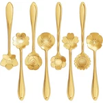 Maitys 16 Pieces Stainless Steel Flower Coffee Spoon Dessert Sugar Ice Gold. Fixed Price $18.98.