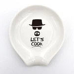 Yrovwenq Funny Kitchen White Ceramic Spoon Rests, Let Cook Coffee Tea. Fixed Price $17.75.