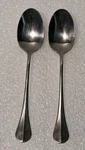 Pottery Barn PBN8 18/8 Stainless Place Oval Soup Spoons Center Ridge 6.25". Fixed Price $20.00.