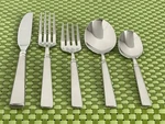 Oneida Satin Easton Stainless Frosted & Glossy 18/10 Flatware Smart Choice A84N. Fixed Price $9.23.