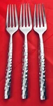 Ten 10 Strawberry Street Hammered Forged 3 Dinner Forks Modern Hvy Wt Stainless. Fixed Price $22.75.