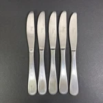 Gibson GIA44 Lot Of 5 Dnner Knives Stainless Flatware Plain Satin Outlined. Fixed Price $17.89.