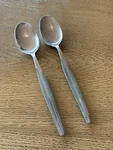 Place Oval Soup Spoon Eldan ELD2 Gray Synthetic Handle Stainless Japan Vintage. Fixed Price $19.99.