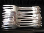 Maison Auger Freres A*f Georges & Emile C. 1900-15 Silver 950 Sevigne, Ten Forks. Fixed Price $2279.99.