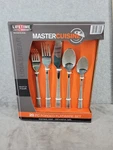Master Cuisine 20 Piece Forged Flatware Set Textured Handle Stainless Steel Made. Fixed Price $34.98.