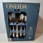Oneida Stainless Steel Flatware Set 45 Service For 8 With Serving. Fixed Price $110.00.