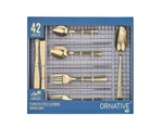 Ornative Alicja 42 Piece Flatware Set With Wire Caddy, Service For 8. Fixed Price $70.00.