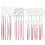 Mirror Cutlery Serving Set, 24-PIECE 18/0 Stainless Steel Silverware With Pin.... Fixed Price $36.94.