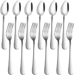 Set Of 12, Stainless Steel Dinner Forks And Spoons, Findtop Heavy-duty (8. Fixed Price $15.73.