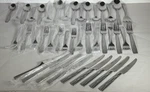 Target Home HTT10 Stainless Steel Flatware Set Crisscross Pattern 40 Pieces. Fixed Price $45.00.