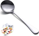 Happy Kit Soup Spoons Set 12 Premium Stainless Steel Round Pcs, Silver. Fixed Price $30.29.