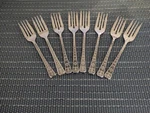 Interpur Florenz Stainless Flatware Lot Of 8 Salad Forks Japan. Fixed Price $30.00.