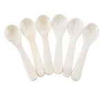 Duebel Set 6 White Mother Pearl Spoons For Caviar, Egg, Coffee S.... Fixed Price $30.25.