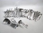 Midcentury Lauffer Stainless Design One Germany 104 Pc Set Hugo Potts 2721. Fixed Price $774.99.