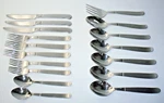 HSV108 Hampton Silversmiths Stainless 18/10 Flatware 17 Pieces. Fixed Price $36.00.