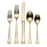Lenox Portola 20 Piece Gold Flatware Set For 4 Elegant Stainless Steel Silver.... Fixed Price $192.90.