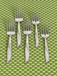 Armack AMK9 Stainless Set Of 5 Forks Glossy Scroll Design Japan Flatware. Fixed Price $24.95.