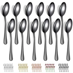Evanda Titanium Plating Stainless Steel Dinner Spoons 4.BLACK,. Fixed Price $18.34.