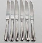 Lot Of 6 Wallace WAS159 Stainless Dinner Knives 9" Glossy Outline Edge Flatware. Fixed Price $20.66.