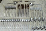 Epic Custom Stainless Flatware Swirl Handle EPS17 Mid-century 51 Pieces. Fixed Price $65.00.