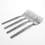 Household Stainless Steel Forks Set Of 4 Floral Leaf Pattern Korea HMO3. Fixed Price $18.00.