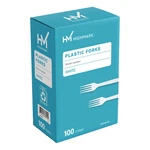 Highmark Medium-length Plastic Cutlery, Forks, Pack Of 100. Fixed Price $9.55.