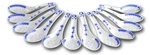 12 Pcs Blue And White Porcelain Rice Pattern Soup Tea Spoons For Table An.... Fixed Price $19.86.