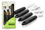 Celley Adaptive Utensils For Elderly Handicapped, Non-weighted, 4 Pcs Set. Fixed Price $31.11.