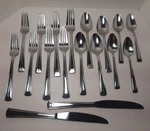 18 Pc Lot Oneida Cella Stainless Dinner Salad Forks Soup Teaspoons. Fixed Price $25.50.